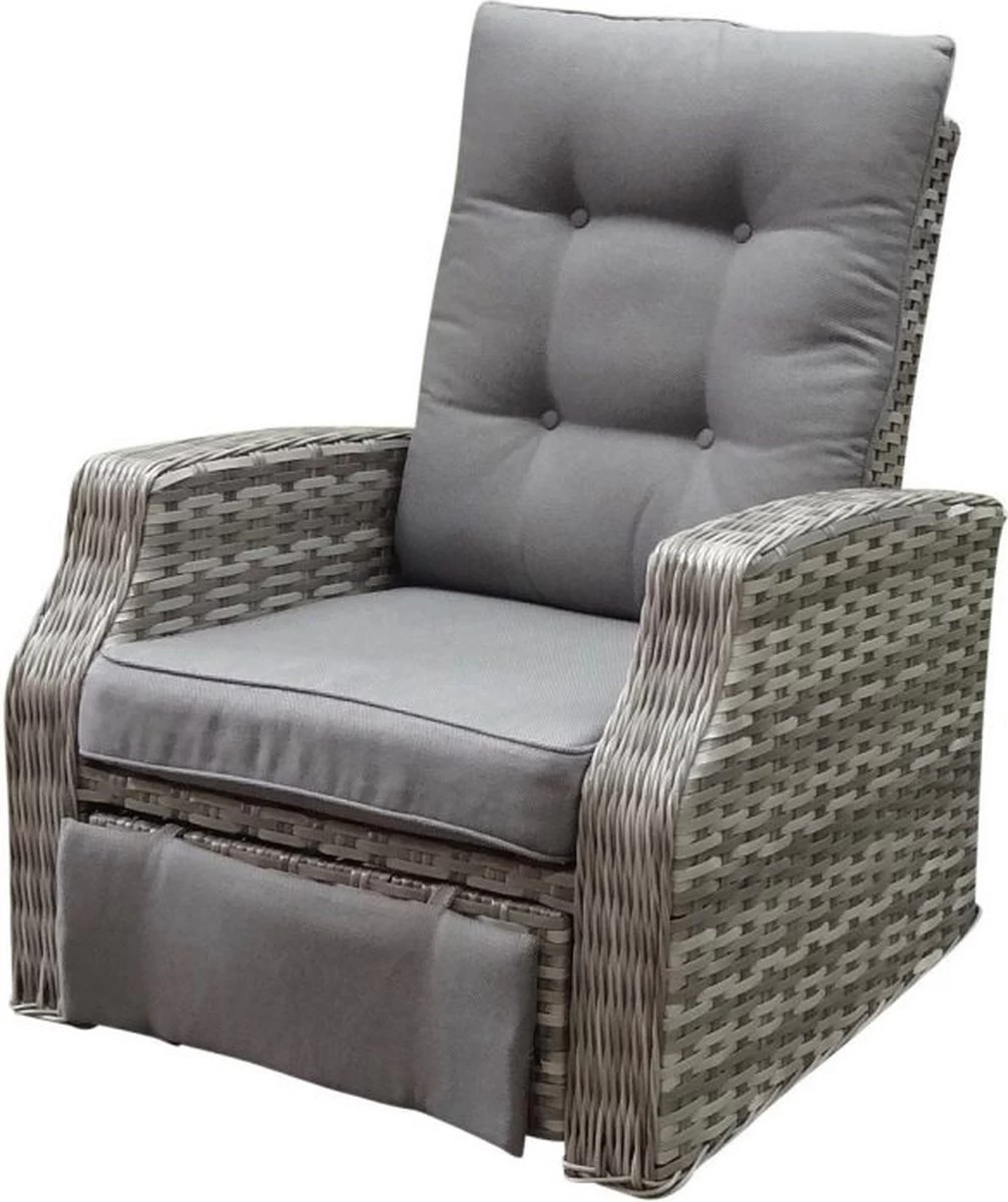 Kreta Lounge Tuinstoel Verstelbaar En Draaibaar Grijs 1 Kreta Lounge Tuinstoel Verstelbaar En Draaibaar Grijs