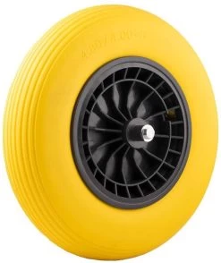 Merkloos Kruiwagenwiel Anti Lek - 4.80/4.00-8 - Massief PU Band - Lekvrij Wiel Met 130mm As - Kruiwagenband 4.80/400 Voor Kruiwagen -Gardena Winkel 1007x1200