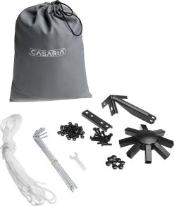 Casaria Paviljoen Lorca 3x3m - UV-bescherming 50+ Metaal - Antraciet -Gardena Winkel 1015x1200