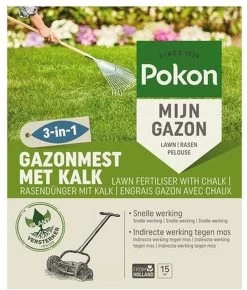 Pokon Gazonmest Met Kalk - 2kg - Mest - Geschikt Voor 30m² - 120 Dagen Voeding -Gardena Winkel 1022x1200