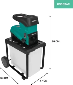 VONROC Stille Hakselaar/Shredder 2800W – Voor Takken Tot Ø45mm – Incl. 60L Opvangbak & Duwstok 9 VONROC Stille Hakselaar/Shredder 2800W – Voor Takken Tot Ø45mm – Incl. 60L Opvangbak & Duwstok -Gardena Winkel 1034x1200 2