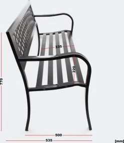 Tuinbank - Marijke -Tuinbankje - Tuinbank Metaal - Tuinbank Hout - Weersbestendig - 126 X 53 X 77 Cm 11 Tuinbank - Marijke -Tuinbankje - Tuinbank Metaal - Tuinbank Hout - Weersbestendig - 126 X 53 X 77 Cm -Gardena Winkel 1045x1200