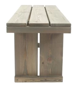 Toulouse Tuinbank Zonder Rugleuning - Licht Grijs - 118 Cm - Houten Tuinbank - Steigerhouten Tuinbank - Tuinbankje -Gardena Winkel 1060x1200