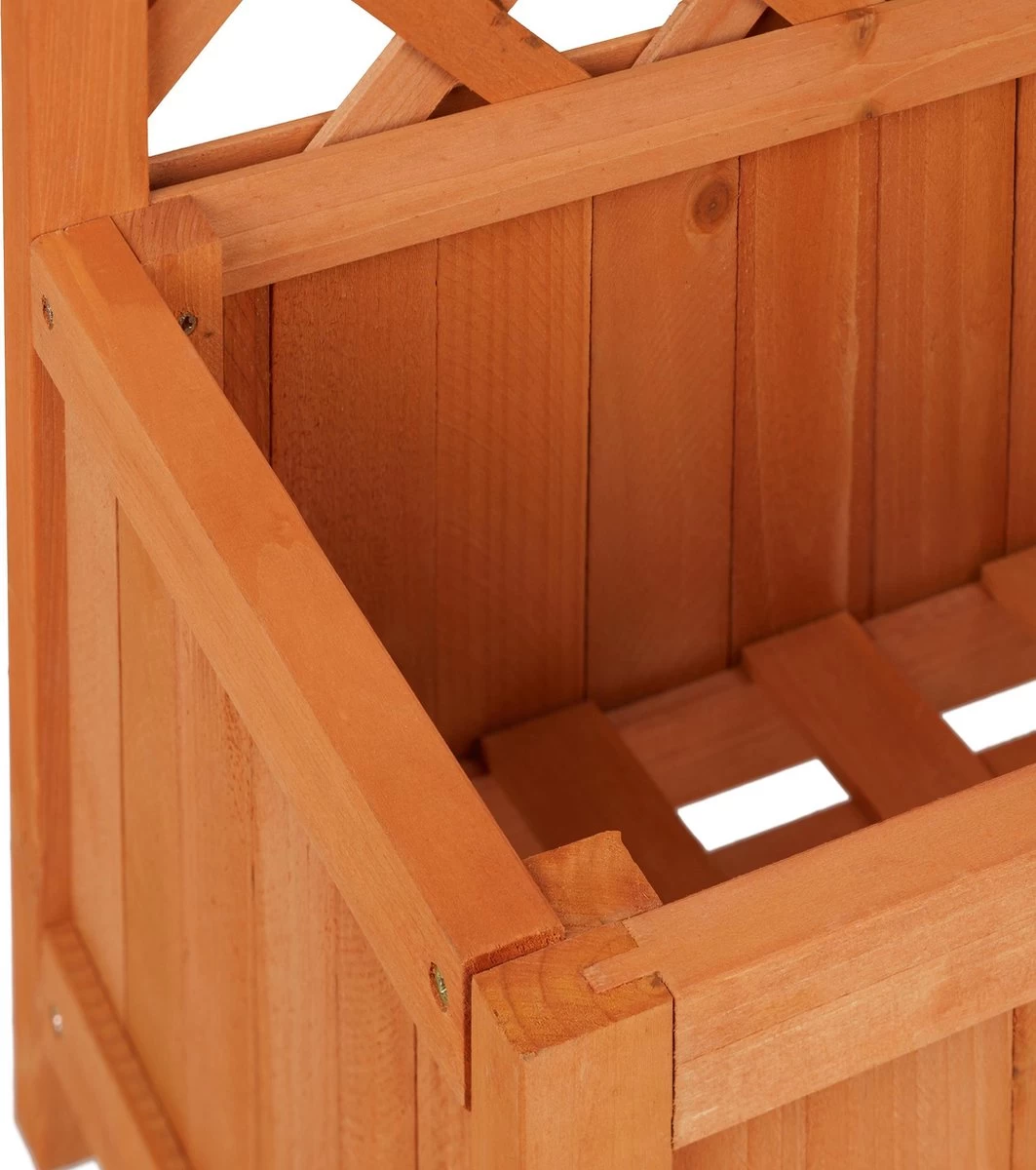 Relaxdays Plantenbak Met Klimrek - Bloembak Trellis - Rankhulp Hout - Voor Klimplanten 6 Relaxdays Plantenbak Met Klimrek - Bloembak Trellis - Rankhulp Hout - Voor Klimplanten - Afbeelding 6