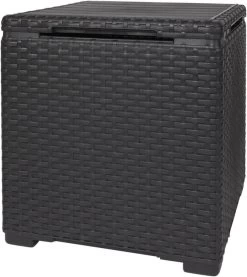 Merkloos Bijzettafel - Tuintafel - Opslagbox - Terrasbox - 2 In 1 Opbergbox - Kussenbox - Tuin Opslag - Weerbestendig