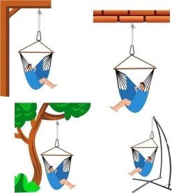 Metalen Ophangset Tot 160kg - Massieve Bevestiging Set Voor Hangstoel Hangmat - Plafond Wand Montage -Gardena Winkel 1071x1200