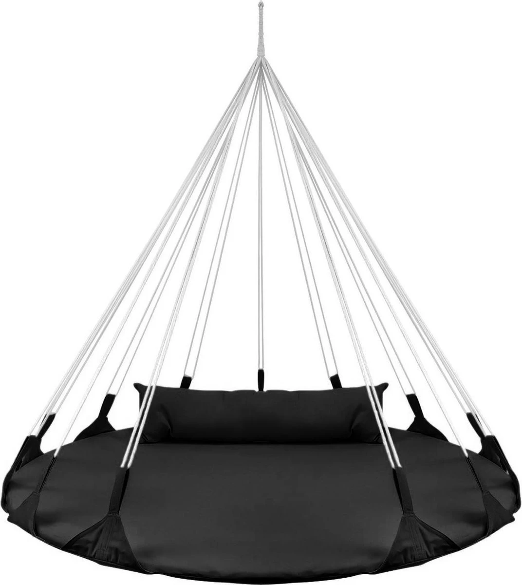 Hangnest Voor Binnen & Buiten. Met Groot En Dik Kussen Voor Volwassenen & Kinderen. Belastbaar Tot 125 Kg. VITA5 (Zwart) 1 Hangnest Voor Binnen & Buiten. Met Groot En Dik Kussen Voor Volwassenen & Kinderen. Belastbaar Tot 125 Kg. VITA5 (Zwart)