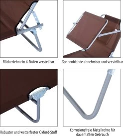 Outsunny Ligstoel Ligbank Voor Buiten Ligstoel Voor Op Het Strand Inklapbaar Met Zonnedak 3 Kleuren 84B-001 12 Outsunny Ligstoel Ligbank Voor Buiten Ligstoel Voor Op Het Strand Inklapbaar Met Zonnedak 3 Kleuren 84B-001 -Gardena Winkel 1086x1200
