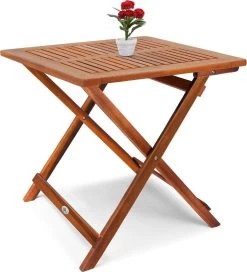 Casaria Bijzettafel Acacia Hout- Inklapbaar - 70x70x73 Cm Bruin -Gardena Winkel 1090x1200 1
