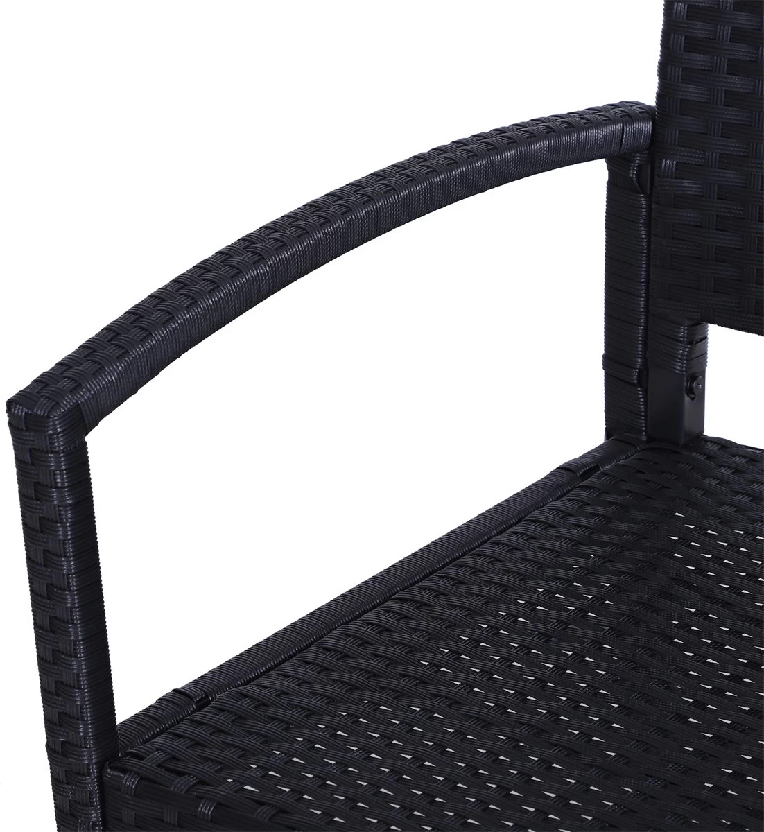 Outsunny Polyrotan Tuinbank 2-zits Parkbank Bank Staal Zwart 867-022 7 Outsunny Polyrotan Tuinbank 2-zits Parkbank Bank Staal Zwart 867-022 - Afbeelding 7