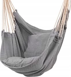 RENALUX Hangstoel Buiten En Binnen - Hangstoel Voor Binnen - Hangstoel Zonder Standaard - Hangstoel Cocoon - Gratis 2 Zachte Kussens - 150 KG - Grijs -Gardena Winkel 1107x1200