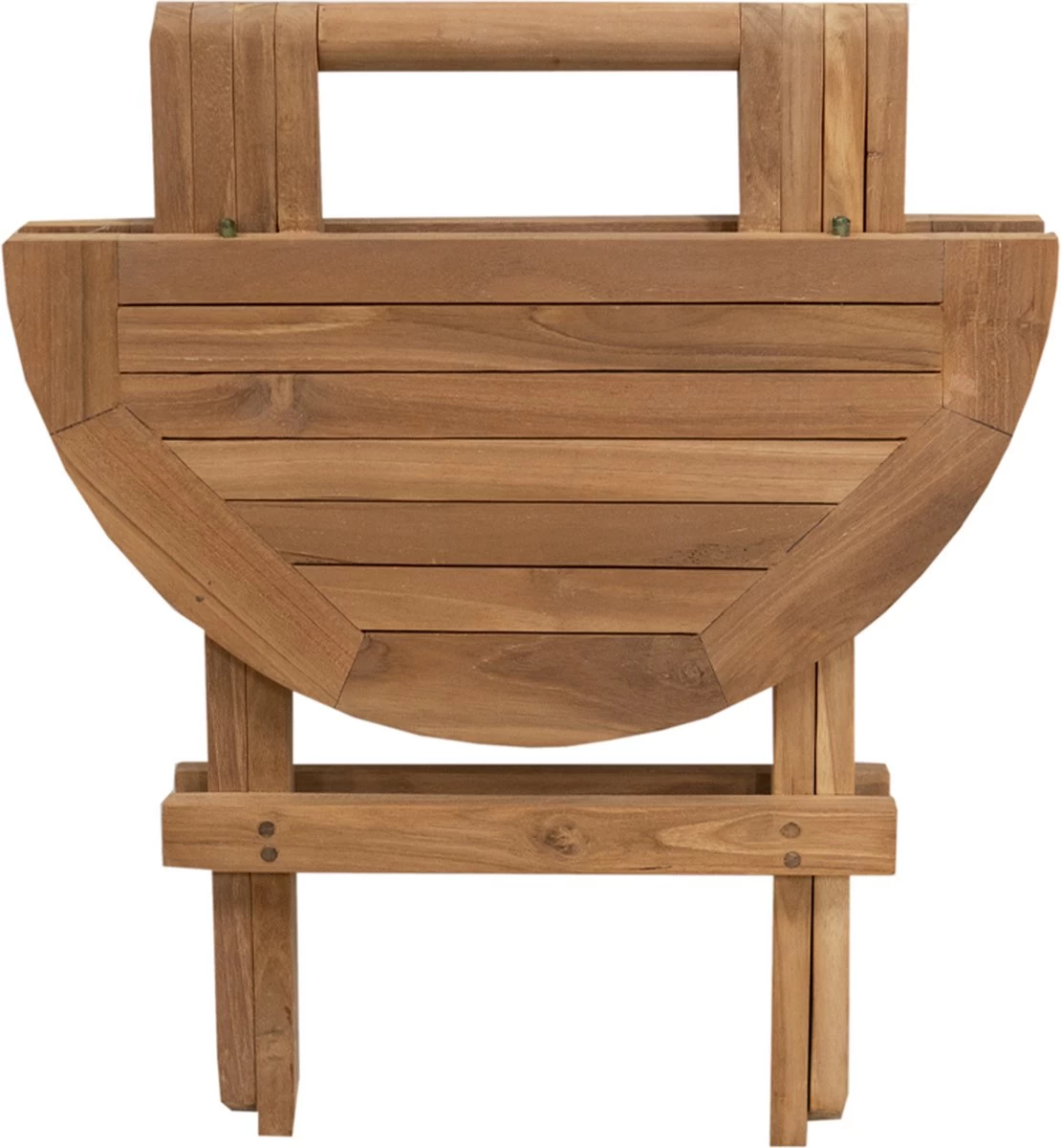 Picknicktafel Rond - Bijzettafel Voor Buiten - - Inklapbare Picknicktafel - Kleine Klaptafel Met Handvat - 50cm 3 Picknicktafel Rond - Bijzettafel Voor Buiten - - Inklapbare Picknicktafel - Kleine Klaptafel Met Handvat - 50cm - Afbeelding 3