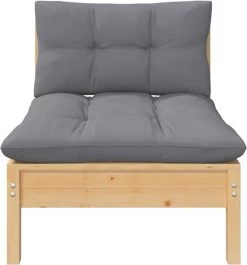 VidaXL 3-delige Loungeset Met Grijze Kussens Massief Grenenhout -Gardena Winkel 1118x1200 2