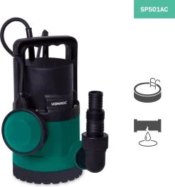VONROC Dompelpomp/Waterpomp 300W - 6500l/h - Voor Schoon En Licht Vervuild Water - Met Vlotter 10 VONROC Dompelpomp/Waterpomp 300W - 6500l/h - Voor Schoon En Licht Vervuild Water - Met Vlotter -Gardena Winkel 1123x1200 1