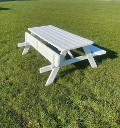 Goedkopepicknicktafels.nl | Witte XL Picknicktafel | Tuintafel 6 Persoons | Wit Gespoten Gedroogd Grenen Hout! 9 Goedkopepicknicktafels.nl | Witte XL Picknicktafel | Tuintafel 6 Persoons | Wit Gespoten Gedroogd Grenen Hout! -Gardena Winkel 1125x1200 1