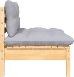 VidaXL 3-delige Loungeset Met Grijze Kussens Massief Grenenhout -Gardena Winkel 1150x1200 1