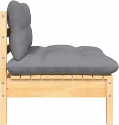 VidaXL 3-delige Loungeset Met Grijze Kussens Massief Grenenhout -Gardena Winkel 1150x1200 2