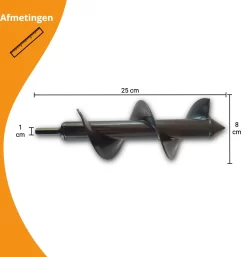 Grondboor Voor Boormachine - 8x25 Cm - Zwart -Gardena Winkel 1154x1200 1