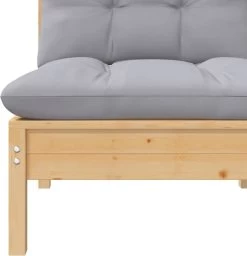 VidaXL 3-delige Loungeset Met Grijze Kussens Massief Grenenhout -Gardena Winkel 1159x1200