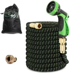 MD-Goods ® Super Sterk Uitrekbare Tuinslang Tot 30 Meter + GRATIS Tas En Koppelstuk - Tuinsproeier - Tuin Besproeien - Waterslang - Sproeikop - Groen - Flexibel Elastisch