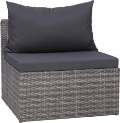 VidaXL 3-delige Loungeset Met Kussens Poly Rattan Grijs -Gardena Winkel 1165x1200