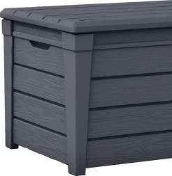 Keter Brightwood Opbergbox - 455L - 145x69,7x60,3 Cm - Grafiet -Gardena Winkel 1172x1200