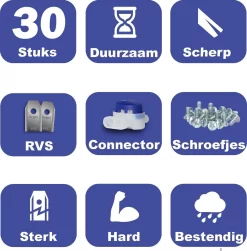 Mesjes Voor Gardena Robotmaaier - Husqvarna Automower - 30st - RVS Coated - Plastic Box + CONNECTOR -Gardena Winkel 1180x1200 6