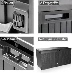 Prosperplast Opbergbox Met Deksel – Waterdicht Wielen 290 L -Antraciet 8 Prosperplast Opbergbox Met Deksel – Waterdicht Wielen 290 L -Antraciet -Gardena Winkel 1182x1200