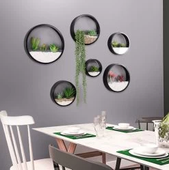 Ronde Muur Plantenbak Zwart - Decoratie - Planten - Interieur - Bloemen - Woondecoratie - Muurbekleding - -Gardena Winkel 1189x1200