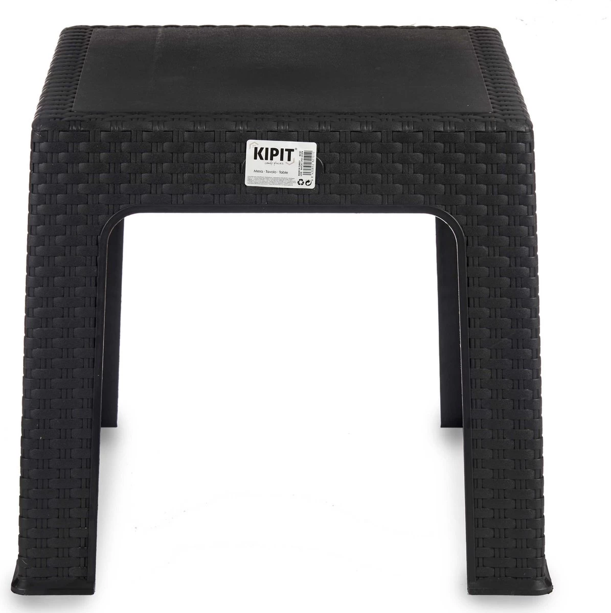 Rotan Bijzettafeltje/plantenverhoger Antraciet Grijs 47 X 47 X 42 Cm Voor Binnen/buiten 2 Rotan Bijzettafeltje/plantenverhoger Antraciet Grijs 47 X 47 X 42 Cm Voor Binnen/buiten - Afbeelding 2