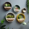 Ronde Muur Plantenbak Zwart - Decoratie - Planten - Interieur - Bloemen - Woondecoratie - Muurbekleding -