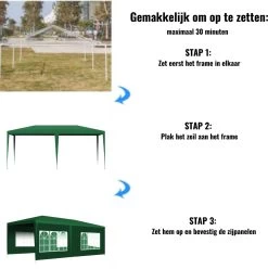 Merkloos Partytent - Paviljoen Opvouwbaar - Easy Up Tuintent Met Zijpanelen - Groen/ 6m X 3m/ 120g/m² 12 Merkloos Partytent - Paviljoen Opvouwbaar - Easy Up Tuintent Met Zijpanelen - Groen/ 6m X 3m/ 120g/m² -Gardena Winkel 1197x1200 3