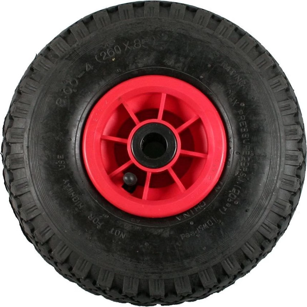 Benson Bolderkarwiel Steekwagenwiel Met Luchtband 3.00-4 | Asgatdiameter 20mm Rollager | Hoogte Wiel 26cm 2 Benson Bolderkarwiel Steekwagenwiel Met Luchtband 3.00-4 | Asgatdiameter 20mm Rollager | Hoogte Wiel 26cm - Afbeelding 2