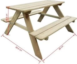 MaxxGarden Kinder Picknicktafel - 90x79x50cm - Hout 16 MaxxGarden Kinder Picknicktafel - 90x79x50cm - Hout -Gardena Winkel 1200x1004 2