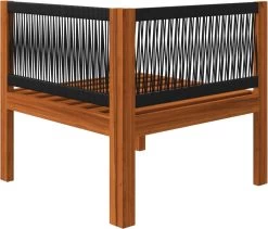 Decoways - 5-delige Loungeset Met Kussens Massief Acaciahout Crèmekleurig -Gardena Winkel 1200x1024