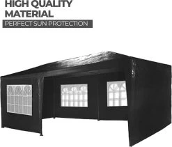 MaxxGarden Partytent - Paviljoen - 3x6m - Incl. Zijwanden - Waterdicht - Zwart -Gardena Winkel 1200x1026 2