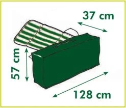 Merkloos 1x Grijze Tuinkussens Opbergtassen Met Rits 128 X 57 X 37 Cm - Tuinstoelkussens Opbergen -Gardena Winkel 1200x1029