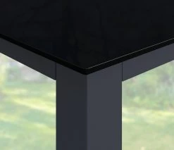 Casaria – Tuintafel – Aluminium – 90x90x75cm –Antraciet -Gardena Winkel 1200x1034