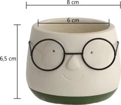 2x Bloempot Met Gezicht - Ø8 X H6,5 Cm - Bloempotten Voor Binnen Met Bril/Face/Hoofd 12 2x Bloempot Met Gezicht - Ø8 X H6,5 Cm - Bloempotten Voor Binnen Met Bril/Face/Hoofd -Gardena Winkel 1200x1045 1