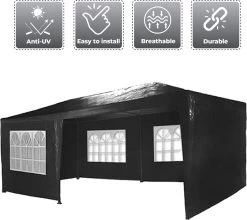 MaxxGarden Partytent - Paviljoen - 3x6m - Incl. Zijwanden - Waterdicht - Zwart -Gardena Winkel 1200x1068 2