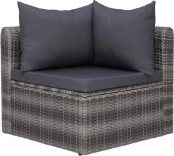 VidaXL 3-delige Loungeset Met Kussens Poly Rattan Grijs -Gardena Winkel 1200x1078