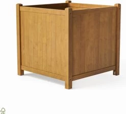 Houten Plantenbak Met Wieltjes 50x50 - Geolied Duurzaam FSC Acaciahout – Bloembak Buiten - Plantenbakken Buiten - Perfecthomeshop -Gardena Winkel 1200x1094 6