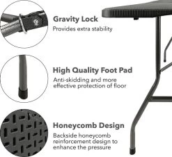 MaxxGarden Vouwtafel - Zwart - Rotanlook - 180x75x74 Cm -Gardena Winkel 1200x1099 1
