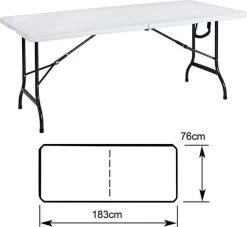 MaxxGarden Klaptafel - Inklapbare Tafel - Opvouwbare Tuintafel - Weerbestendig - Inclusief Handvat - 180x70x74 -Gardena Winkel 1200x1105 2