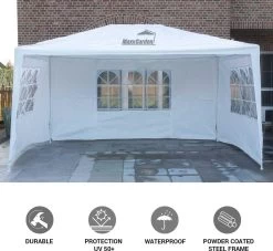 MaxxGarden Partytent - Paviljoen - 3x4m - Incl. Zijwanden - Waterdicht - Wit -Gardena Winkel 1200x1105 3