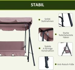 Outsunny Hollywoodschommel 3-zits Tuinschommel Schommelbank Met Dak 3 Kleuren 84A-054 16 Outsunny Hollywoodschommel 3-zits Tuinschommel Schommelbank Met Dak 3 Kleuren 84A-054 -Gardena Winkel 1200x1113 1