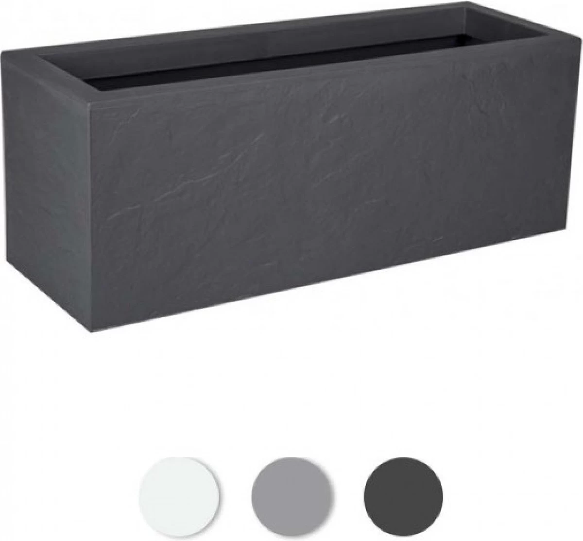 EDA Plantenbak - Bloembak - 57L - 79,5 X 29,5 X 29,5 Cm - Antraciet 1 EDA Plantenbak - Bloembak - 57L - 79,5 X 29,5 X 29,5 Cm - Antraciet