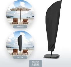 Power Goods Parasolhoes XXL Voor Zweefparasol – Parasolhoes Met Rits En Stok – Parasolhoes Staande Parasol – Tuinmeubelhoezen – Beschermhoes Zweefparasol – Waterproof – Anti-UV – 280 X 81 Cm -Gardena Winkel 1200x1126 1