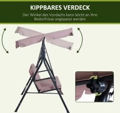 Outsunny Hollywoodschommel 3-zits Tuinschommel Schommelbank Met Dak 3 Kleuren 84A-054 12 Outsunny Hollywoodschommel 3-zits Tuinschommel Schommelbank Met Dak 3 Kleuren 84A-054 -Gardena Winkel 1200x1131 1
