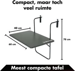 Balkontafel Inklapbaar – Zwart – 60 X 60 X 70 Cm – Hout Balkontafeltje Hangend Balkonbar Balkontafels Opklapbaar Hangtafel Balcony Table – Ophangbaar Voor Aan Het Balkon – Vouwtafel Wandtafel Inklapbare Tafel – Bijzettafel – Buiten Tafeltje Klaptafel -Gardena Winkel 1200x1136 1